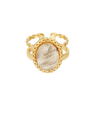 ring steen beige