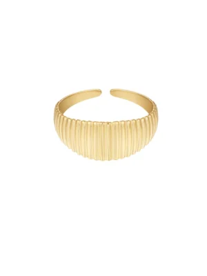 ring streepjes design goud